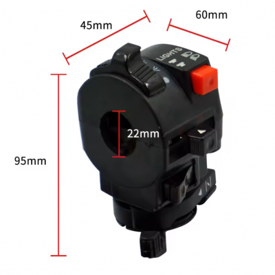 Motorcycle Low and High Beam Light Switch Ignition Switch Assembly for Motorcycle photo-4