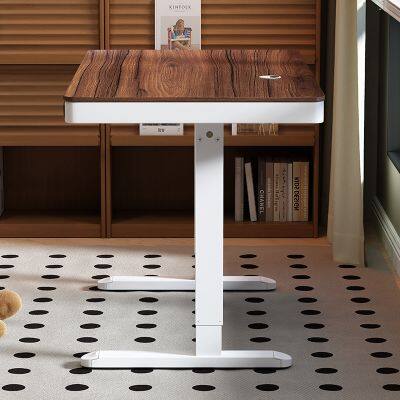 Electric Standing Desk - Hand Lift Glass Study Table for Living Room - Enhanced Work Experience With Linear Actuator | Modern Office Furniture photo-2