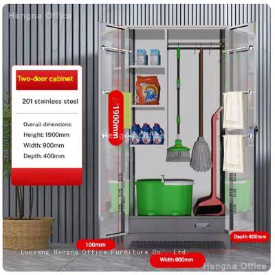 Custom Quiet-Close Cleaning Supply Cabinet Maker in Mississauga | Silent Soft-Close Hinges & 3-Point Security Lock | JUNTUO photo-3