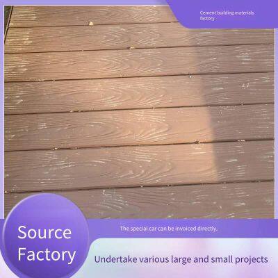 Prefabricated Concrete Imitation Wood Decking Boards for Boardwalks, Customized Cement Wood-grain Floorboards, Used for Park and Scenic Area Trails, Outdoor Treads photo-2