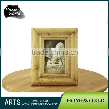 Natural Wholesale Cheap 4*4 Cute Kids Hanging Wood Funny Photo Frame