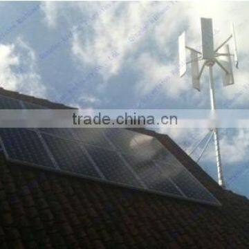 Home Used 5KW Wind Solar Hybrid Power System with Vertical Axis Wind Turbine Generator with high efficiency and stably