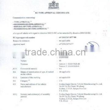 EC TYPE-APPROVAL CERTIFICATE(EG6043KR)