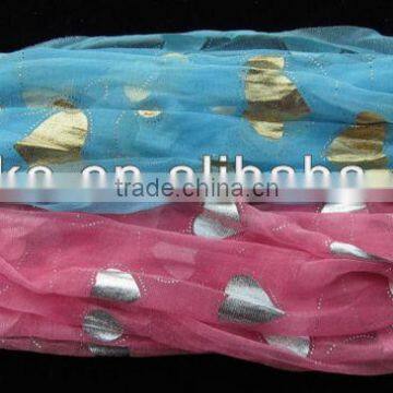 Neck Scarf/Scarves RAYON LONG SCARF, APPRX. 56" LONG 7" WIDTH, NO ELASTIC, RAYON ORGANZA MATERIAL BLUE/ROSE