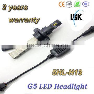 2 Years Warranty !! Hi/lo Beam G5 Led Headlight Super Brightness Auto Led H13 6000lm Headlamp With 6500k for More Safer photo-3