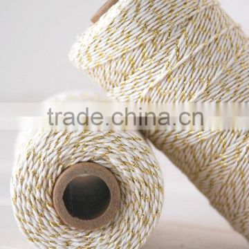 Metallic Gold and Silver Cotton Bakers Twine Gift Pack Twine Rope                        
                                                Quality Choice