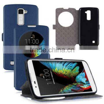 Magnetic Buckle Window View Phone Stand Holder Flip Leather Case Cover for LG G2