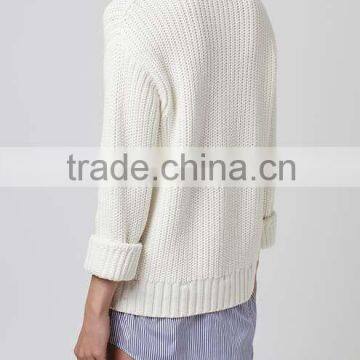 2016 New Latest Design Shirt Hem Rib Knit HSS3008 photo-3