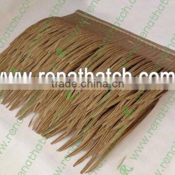emulated palm leaf thatch, imitation palm leaf thatch