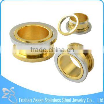 Competitive Price Medical Steel Gold Ear Tunnels Body Jewelry Piercing Wholesale photo-3