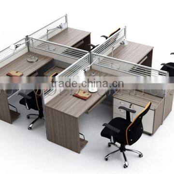 Popular Oak Color Office Desk Melamine Small Office Cubicle Workstation(SZ-WS602)