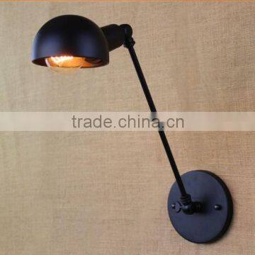 indoor hotel vintage black wall lamp