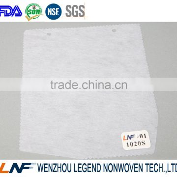 China supplier soft tear resistant non fusible nonwoven fabric interlining 1020S