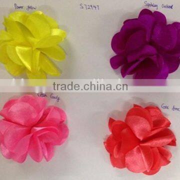 Handmade Satin Fabric Rosettes For Kids Wear --- S1420 photo-2