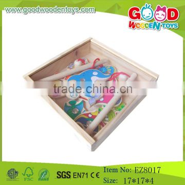 wooden pretend play sea animal toys sea world toys fishing box toys