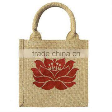 Fashion eco-friendly promotion burlap tote bag