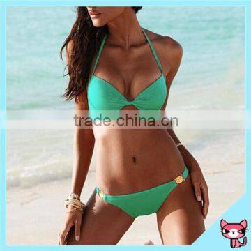 High quality green ladies bra and bikini