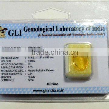 Certified Citrine Loose gemstones