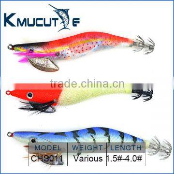 Chentilly Squid jig CHS011 Luminous squid jig fishing bait hard plastic body with cloth fishing lure