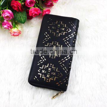 High Quality Wholesale New Fashion Black PU Embossed Women Wallet Famous Designer Brand Wallet