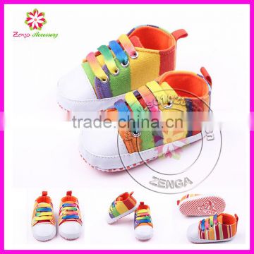 Baby rainbow print canvas shoes for kids