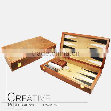 Custom antique wooden backgammon set