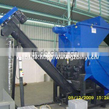 Plastic PET bottle crushing washing drying recycling machines line plant