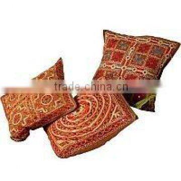 Amazingly Look Cushion Pillow Cover With Embroidery & Mirror Work