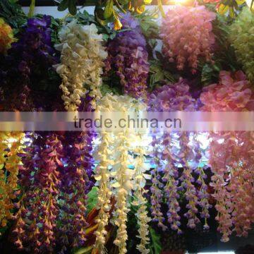 new product hanging artificial wisteria flower for wedding decoration supplies
