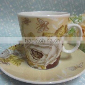 220cc cup and saucer set, fine porcelain coffee set