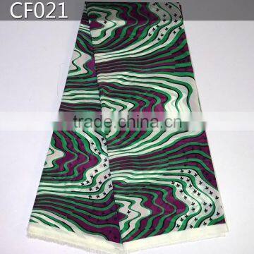 CF021 new arrival african print chiffon wax fabric on sale hollandis pure silk