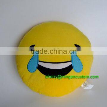 Cute Emoji Smiley Yellow Pillows Cushions Cartoon Face Round Emoji Pillow Decorative Pillows Stuffed