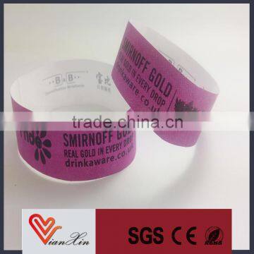 Stretch and Tear Resistant Disposable Paper Tyvek Wristbands Quality Choice