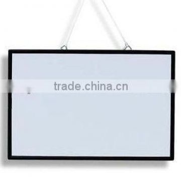 Lanxi xind black color plastic hanging wall whiteboard