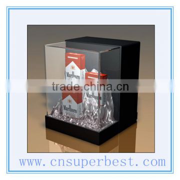 Large transparent acrylic cigarette display case