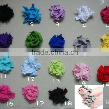 New Fashion Wholesale Barefoot Cotton Sandals Photo Studio Baby Sandal With Flower photo-2