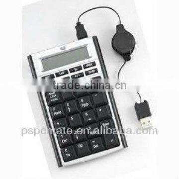 Numeric keypad with calculator