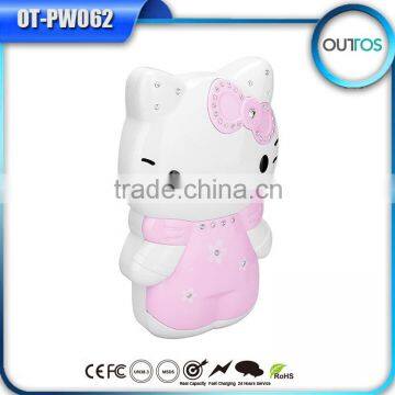 Promotional gifts cute kitty powerbank charger 6600mah