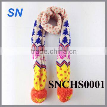 2015 fashion new design christmas scarf in stock