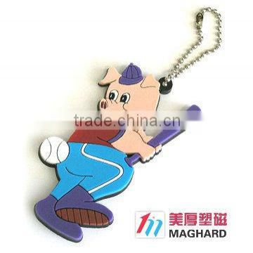 2d soft PVC rubber keychains