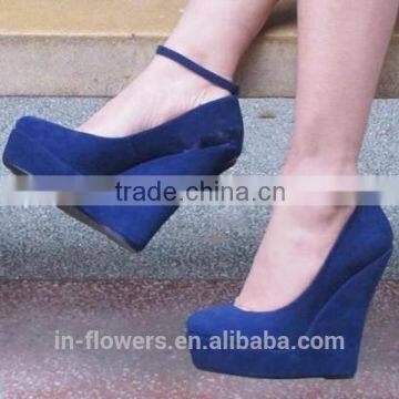 Suede Material girl's latest summer high heel wedge shoes