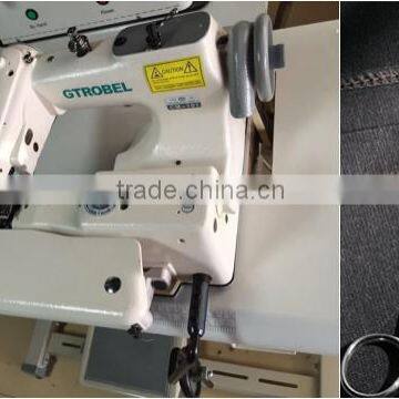 Universal Blind Stitch Sewing Machine With Skip Stitch Device and Spring-loaded Rib Shaft for Thick Fabrics