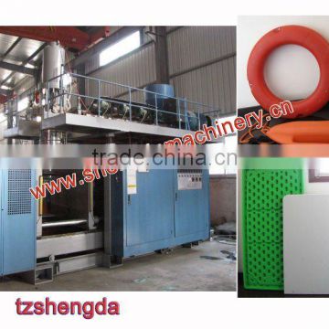 Extrusion blow moulding machine for life buoy ring desk panel