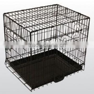 Black Coated Durable Pet Metal Crate