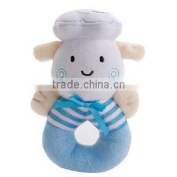 Promotional Wholesale Soft Animal Plush Rattle Toy Custom Baby Rattle
