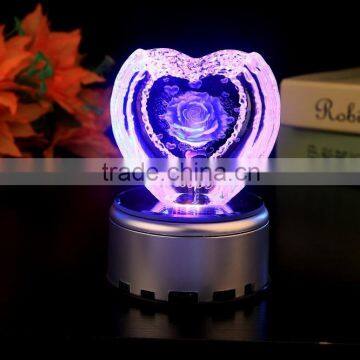 Customer Design Elegant Wedding Gift 3d Laser Engraving Crystal Heart Award photo-4