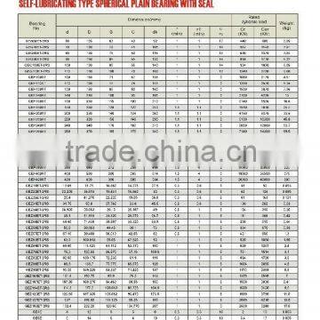 05 SELF-LUBRICATING TYPE SPHERICAL PLAIN BEARING WITH SEAL GEG60ET-2RS