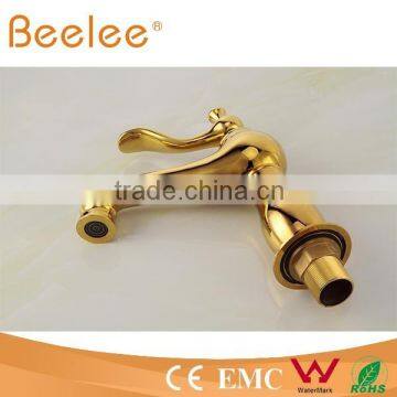 2015 Low Arc Gold Palted Single Lever Handle Basin Faucet QL14027G photo-5