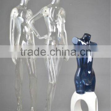 Transparent plastic mannequin/torso