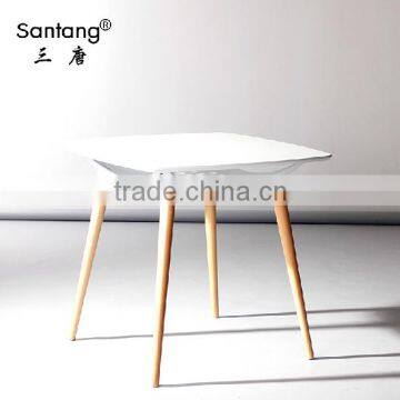 plastic pannel square dining table with wood frame 1545b